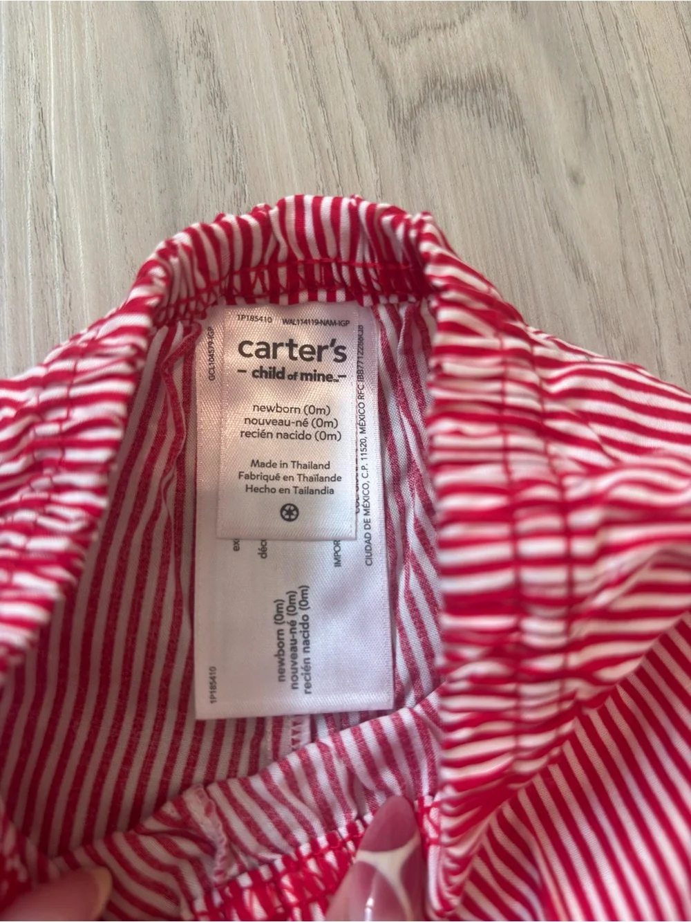 Carter's Red and White Striped Bubble Shorts
